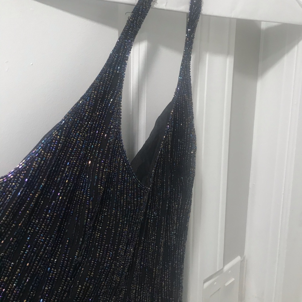 Adrianna Papell Black Sequin Dress